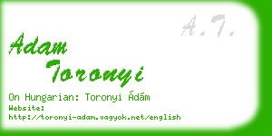 adam toronyi business card